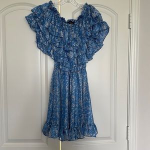 VICI Blue off the shoulder dress